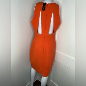 CARMEN MARC VALVO NWT 12 Elegant Orange Sleeveless Dress